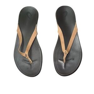Women’s Olukai Ho Opio Leather Flip Flop Size 9